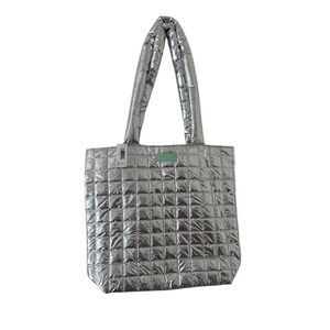 Clinique Silver Quilted Tote Bag